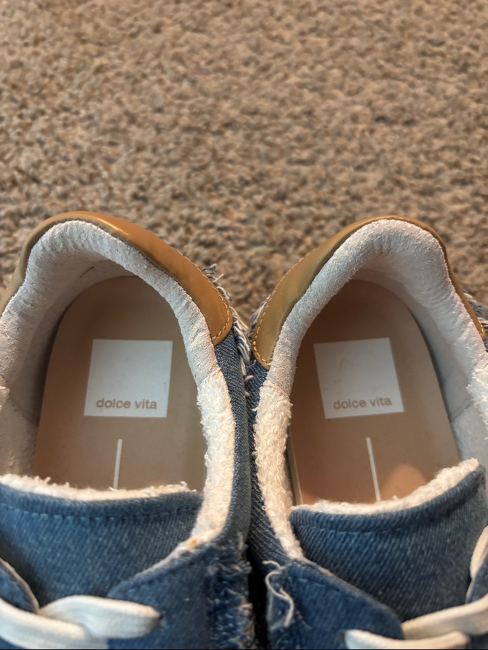 Dolce Vita Ayita Lace-Up Frayed Retro Denim Sneakers - Picture 2 of 9